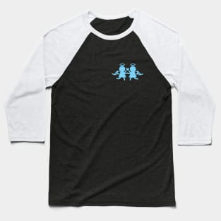 Light Blue Twin Angels Holding Hands Baseball T-Shirt